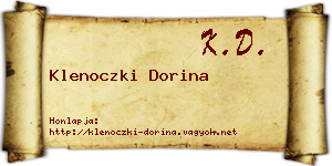 Klenoczki Dorina névjegykártya